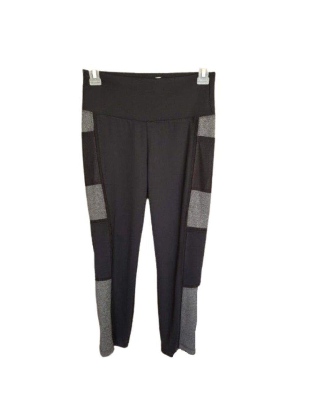 Avia Womens S High-Rise Leggings Black Gray Yoga Athletic Stretchy (4-6) Move